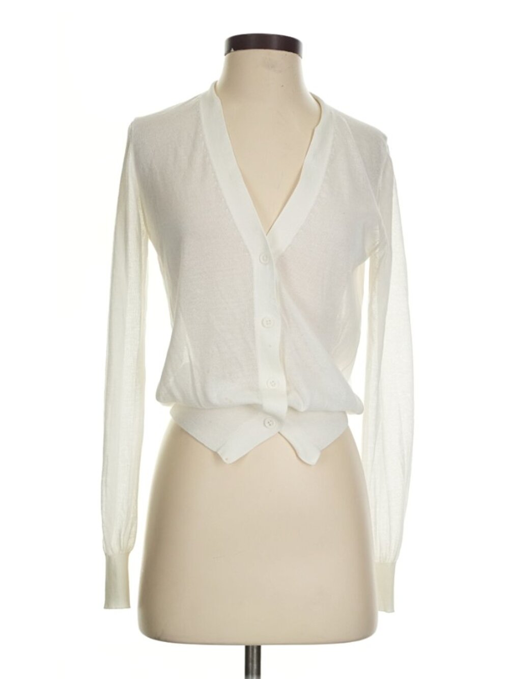 Uniqlo White Sheer Cardigan